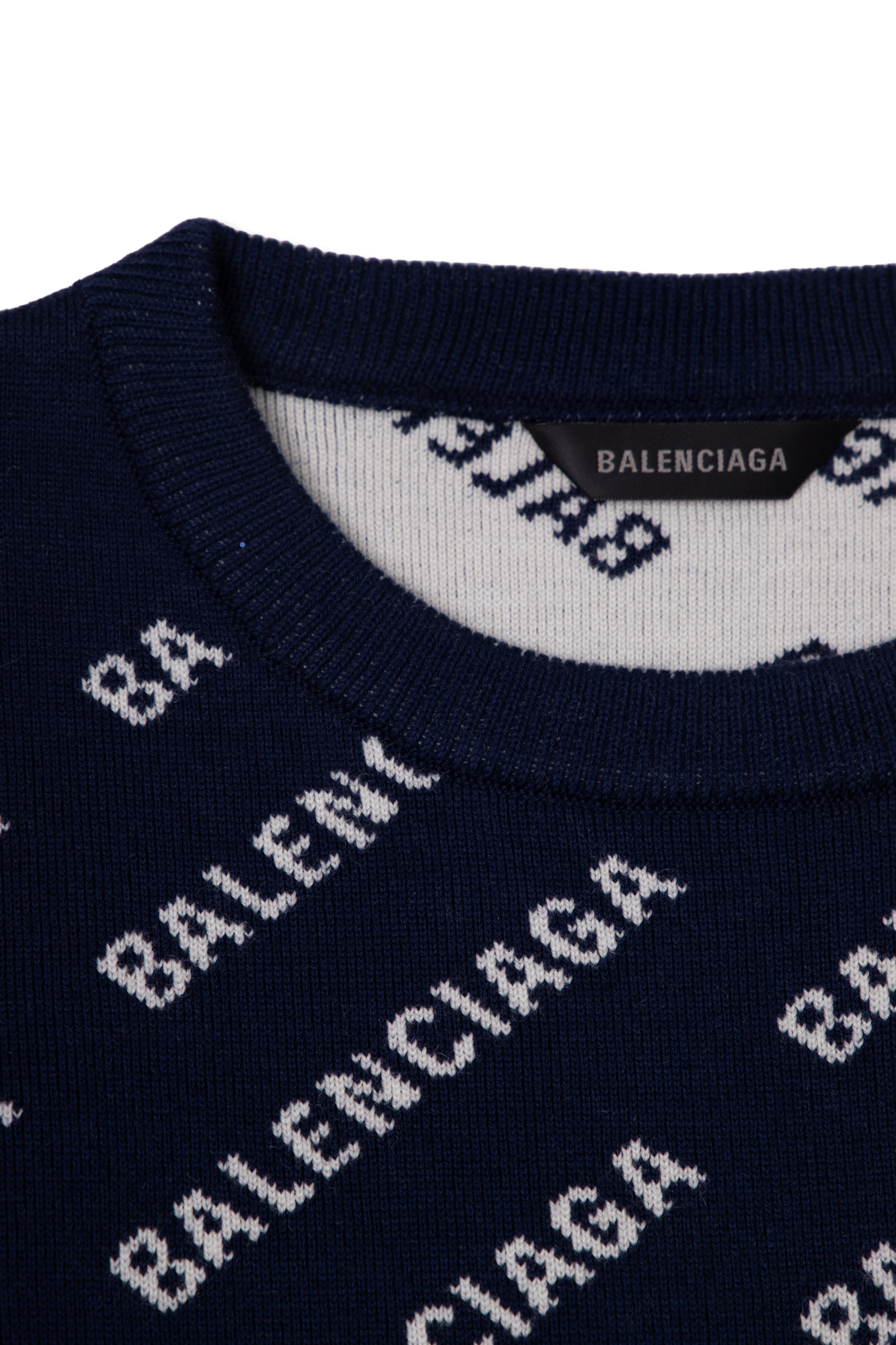 Navy blue Sweater with logo Balenciaga Kids Vitkac GB